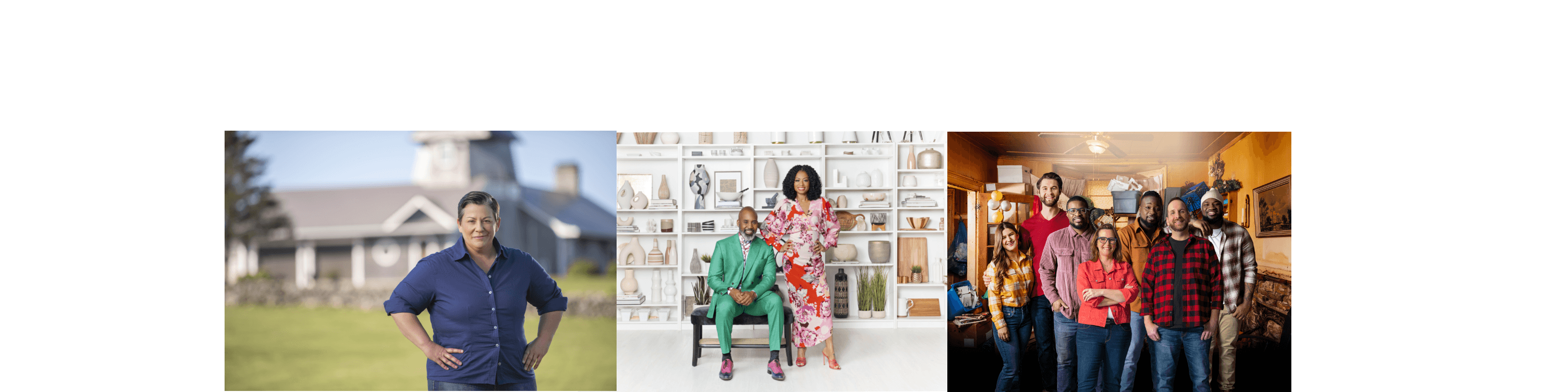 Clockwise: Trading Up with Mandy Rennehan, Styled, Hoarder House Flippers Photos courtesy of HGTV Canada